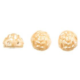 2-Hole ROSETA CABOCHON 6mm Czech Glass Beads Honey Full