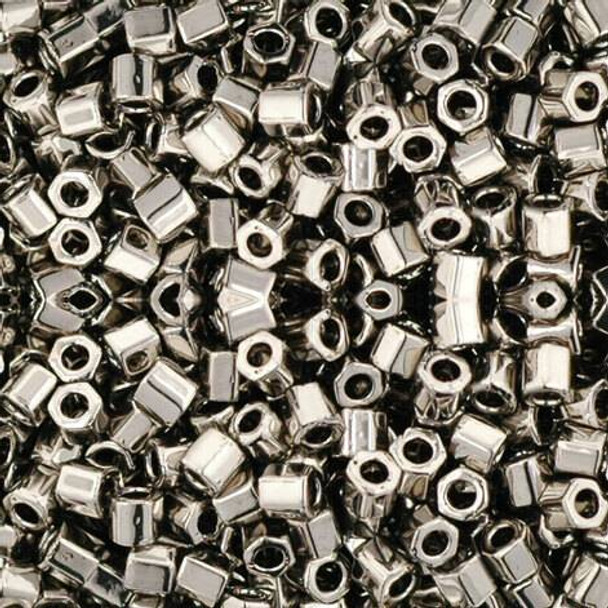 Toho HEXAGON 8/0 Seed Beads NICKEL