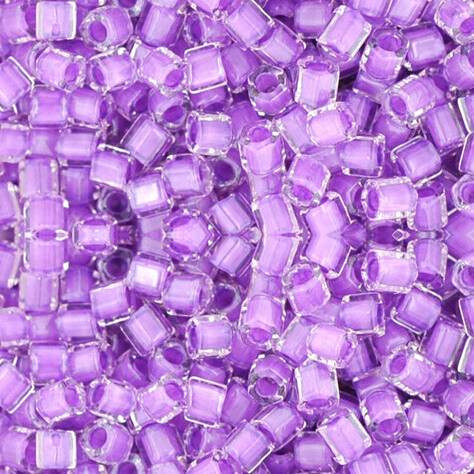 Toho HEXAGON 8/0 Seed Beads CRYSTAL WISTERIA LINED