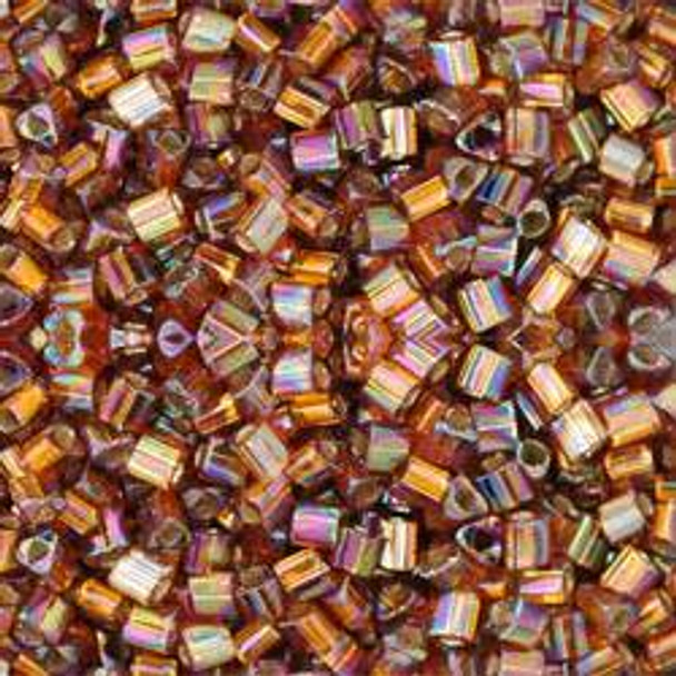 Toho TRIANGLE 11/0 Seed Beads SILVER LINED RAINBOW TOPAZ