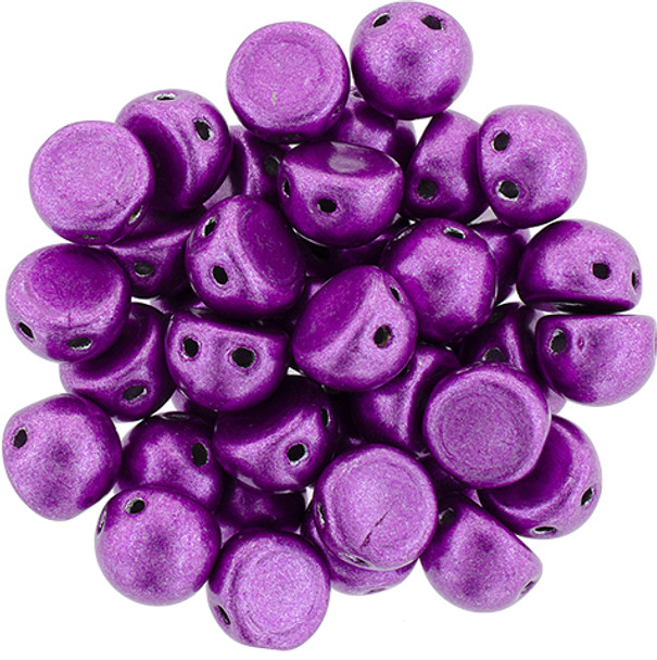 2-Hole Cabochon Beads SATURATED METALLIC SPRING CROCUS