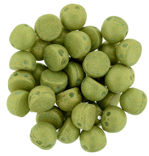 2-Hole Cabochon Beads PACIFICA AVOCADO