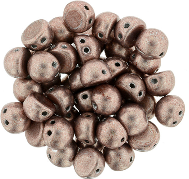 2-Hole Cabochon Beads SATURATED METALLIC PALE DOGWOOD