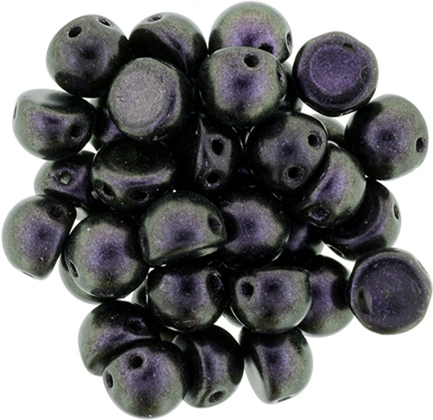 2-Hole Cabochon Beads POLYCHROME BLACK CURRANT