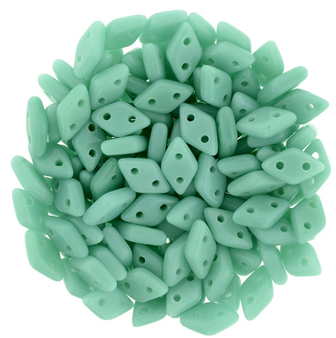 2-Hole Diamond Beads TURQUOISE
