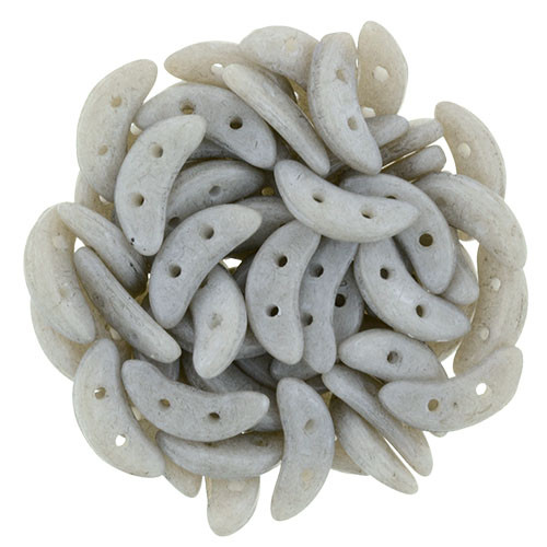 2-Hole Crescent Beads OPAQUE LILAC GRAY