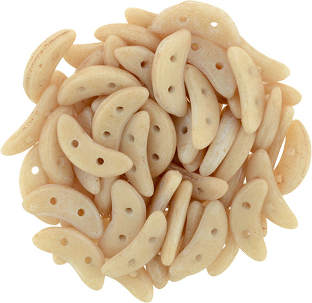 2-Hole Crescent Beads OPAQUE WARM TAUPE