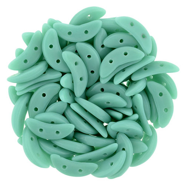 2-Hole Crescent Beads TURQUOISE