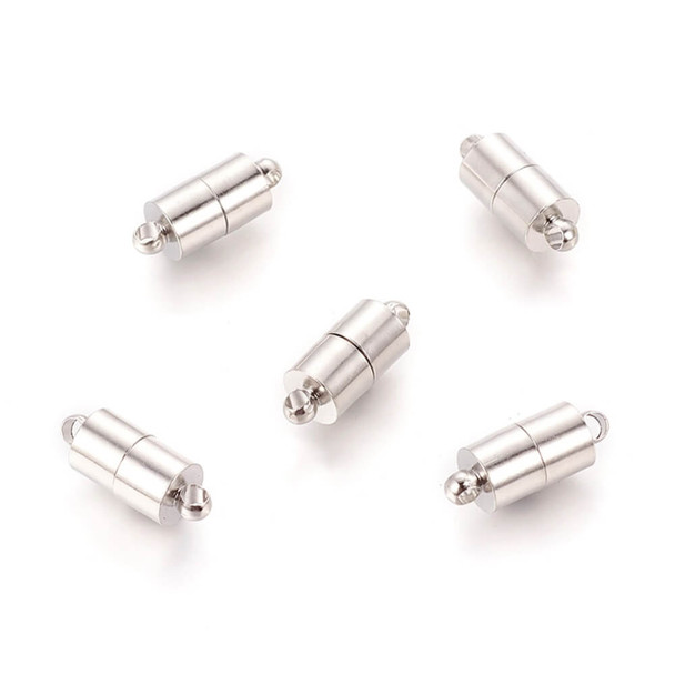 MAGNETIC COLUMN CLASP 16x6mm Silver Plated