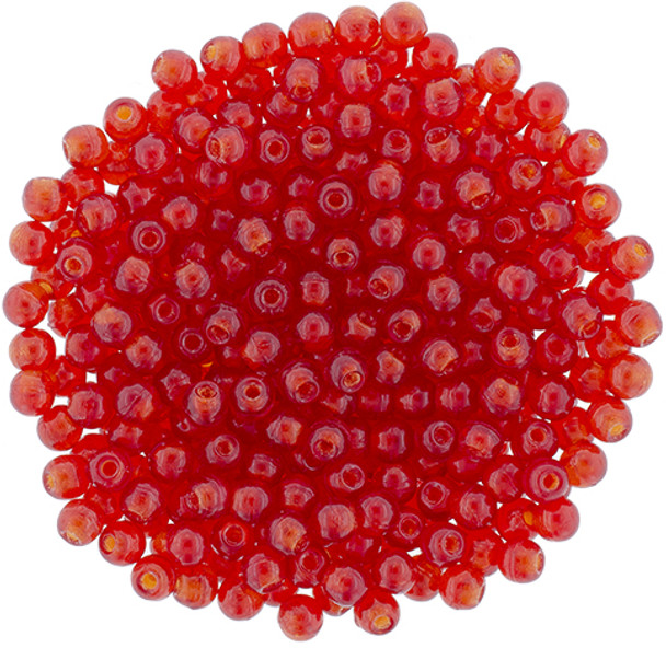 FINIAL Half-Drilled 2mm Czech Glass Beads SIAM RUBY