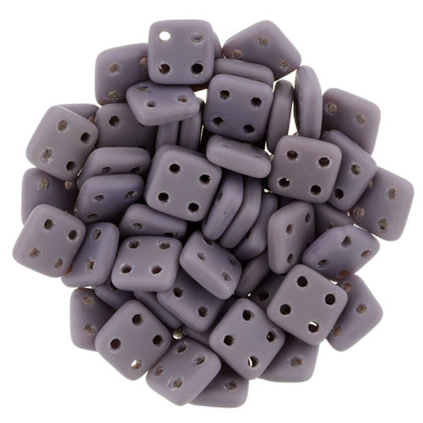 4-Hole QuadraTile 6mm CzechMates MATTE OPAQUE PURPLE