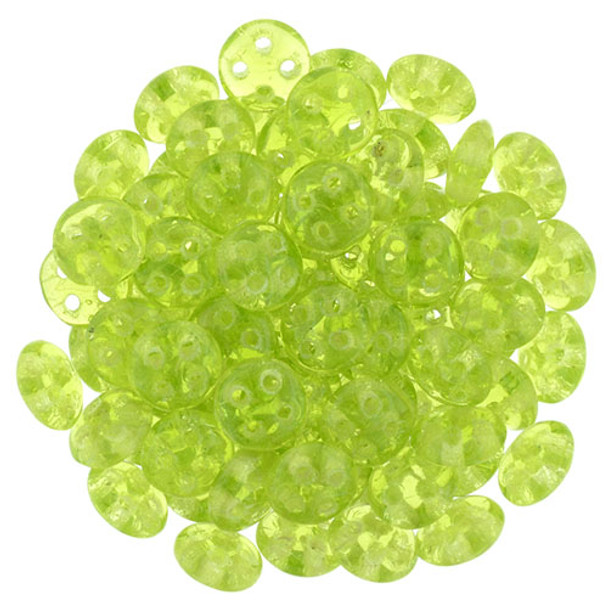 4-Hole QuadraLentil 6mm CzechMates OLIVINE