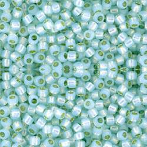 Toho TAKUMI 11/0 Seed Beads PERMAFINISH SILVER LINED MILKY LT AQUA