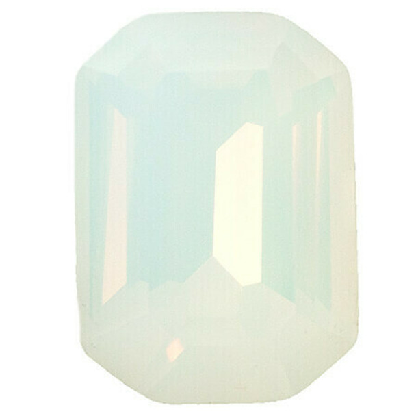 Krakovski Crystal Octagon Stone 10x14mm WHITE OPAL