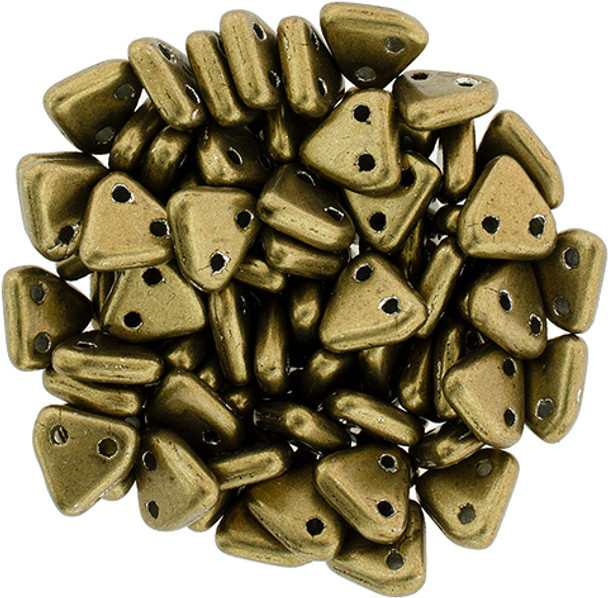 2-Hole TRIANGLE Beads 6mm CzechMates SATURATED METALLIC EMPERADOR