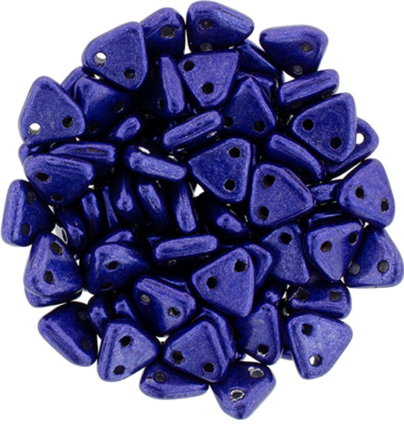 2-Hole TRIANGLE Beads 6mm CzechMates SATURATED METALLIC SUPER VIOLET