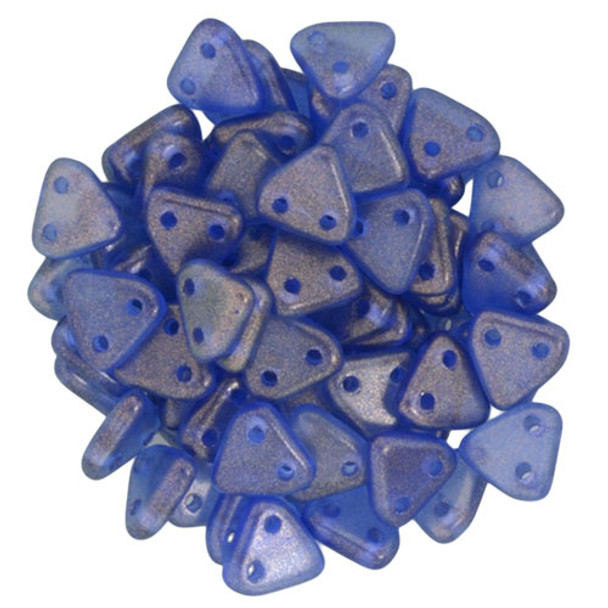 2-Hole TRIANGLE Beads 6mm CzechMates HALO ULTRAMARINE