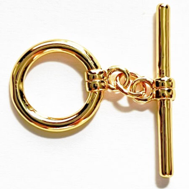 TOGGLE CLASP-Round 14mm-Gold Plated