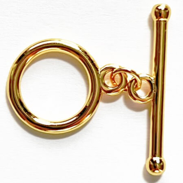 TOGGLE CLASP-Round 15mm -Gold Plated