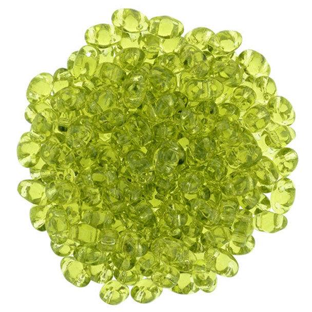 MiniDuo 2x4mm 2-Hole Czech Glass Beads OLIVINE