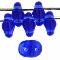2-Hole SUPERDUO 2x5mm Czech Glass Seed Beads SAPPHIRE