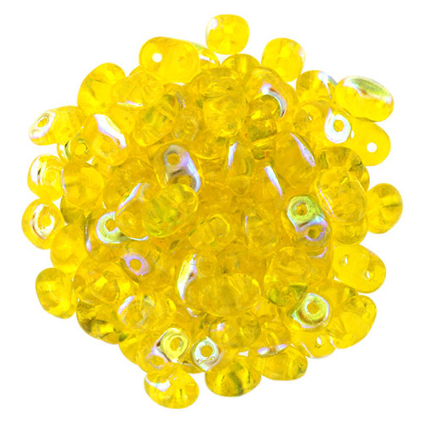 2-Hole SUPERDUO 2x5mm Czech Glass Seed Beads JONQUIL AB