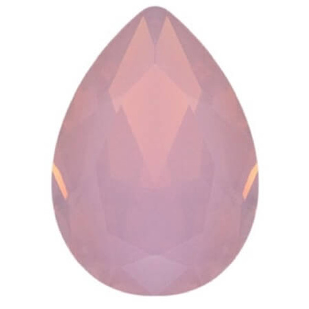 Krakovski Crystal Tear Drop 18x25mm ROSE WATER OPAL