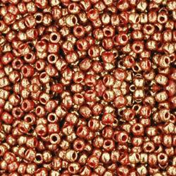 Toho ROUND 11/0 Seed Beads GILDED MARBLE RED