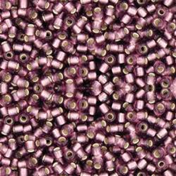 Toho ROUND 11/0 Seed Beads SILVER LINED FROSTED MED AMETHYST