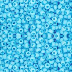 Toho ROUND 11/0 Seed Beads OPAQUE FROSTED BLUE TURQUOISE