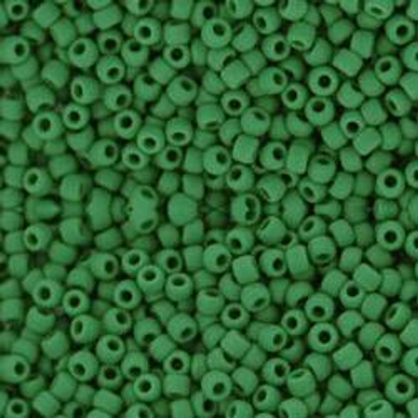 Toho ROUND 11/0 Seed Beads OPAQUE FROSTED PINE GREEN