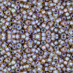 Toho ROUND 11/0 Seed Beads LT TOPAZ OPAQUE LAVENDER LINED