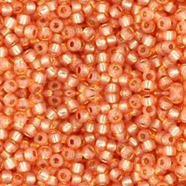 Toho ROUND 11/0 Seed Beads PERMAFINISH SILVER LINED MILKY GRAPEFRUIT