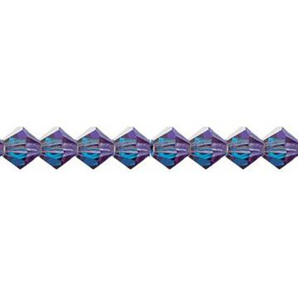 Preciosa Crystal Bicone Beads 4mm BERMUDA BLUE