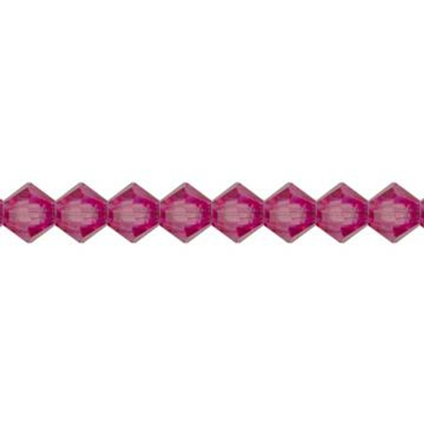Preciosa Crystal Bicone Beads 4mm INDIAN PINK