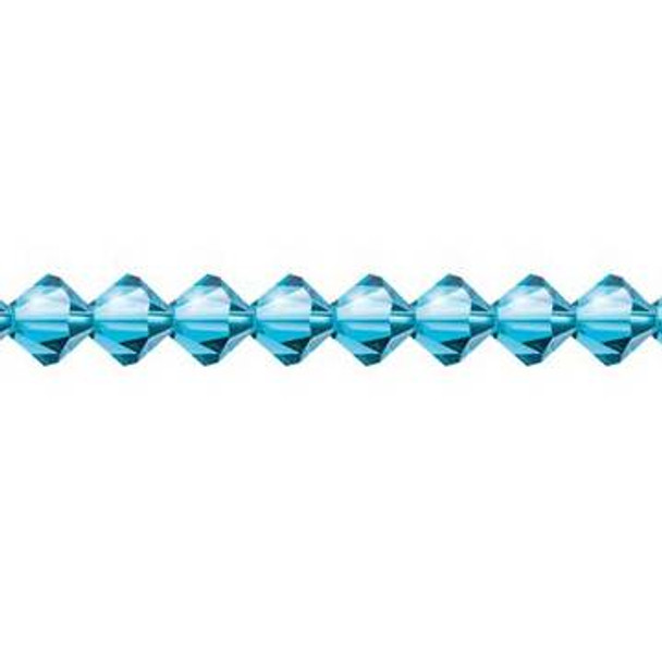 Preciosa Crystal Bicone Beads 4mm AQUA