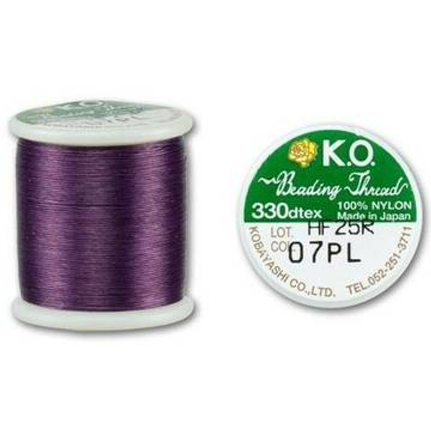 KO Nylon Japanese Beading Thread DARK PURPLE