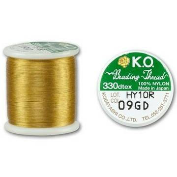 KO Nylon Japanese Beading Thread GOLD