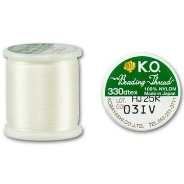 KO Nylon Japanese Beading Thread IVORY