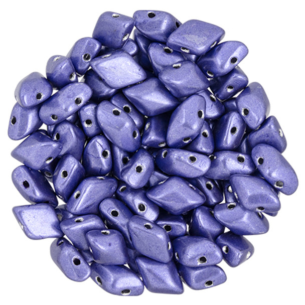 2-Hole GEMDUO 8x5mm Czech Glass Beads SATURATED METALLIC ULTRA VIOLET