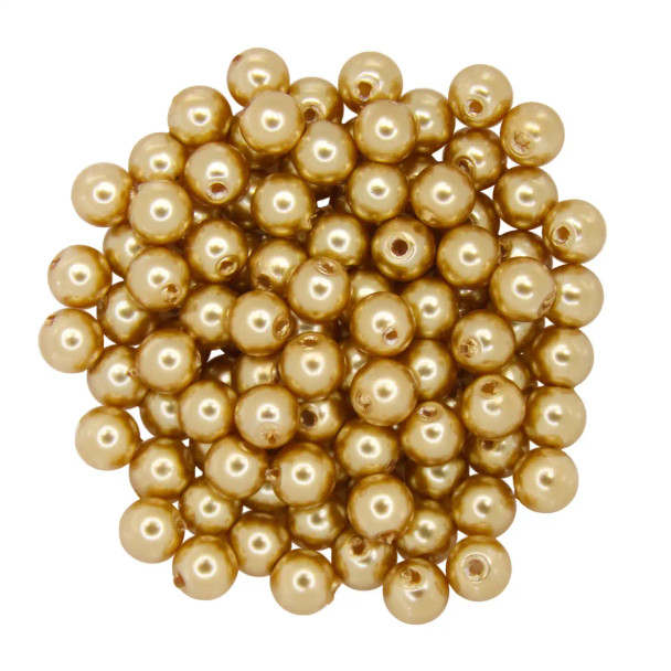 Krakovski Crystal Round Pearls 4mm VINTAGE GOLD