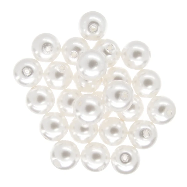 Krakovski Crystal Round Pearls 6mm WHITE (Strand of 65)