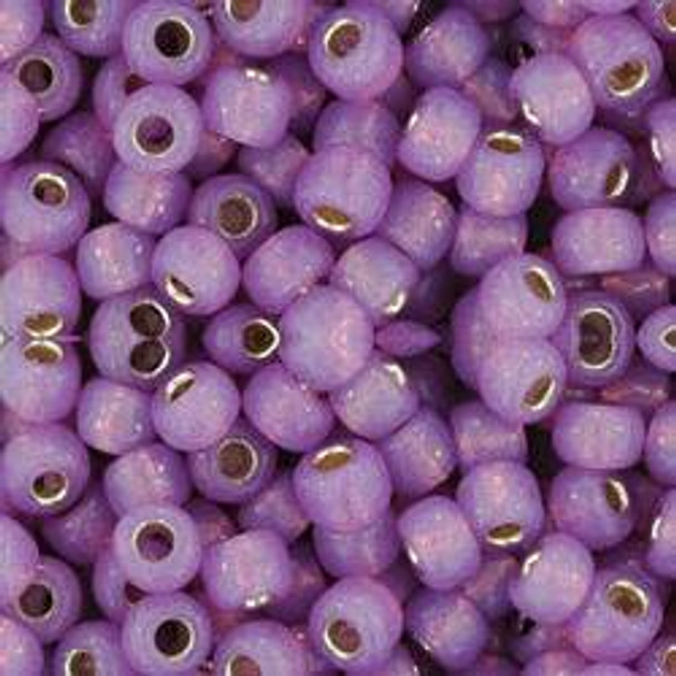 Toho ROUND 6/0 Seed Beads SILVER LINED MILKY AMETHYST