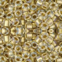 Toho ROUND 6/0 Seed Beads CRYSTAL GOLD LINED