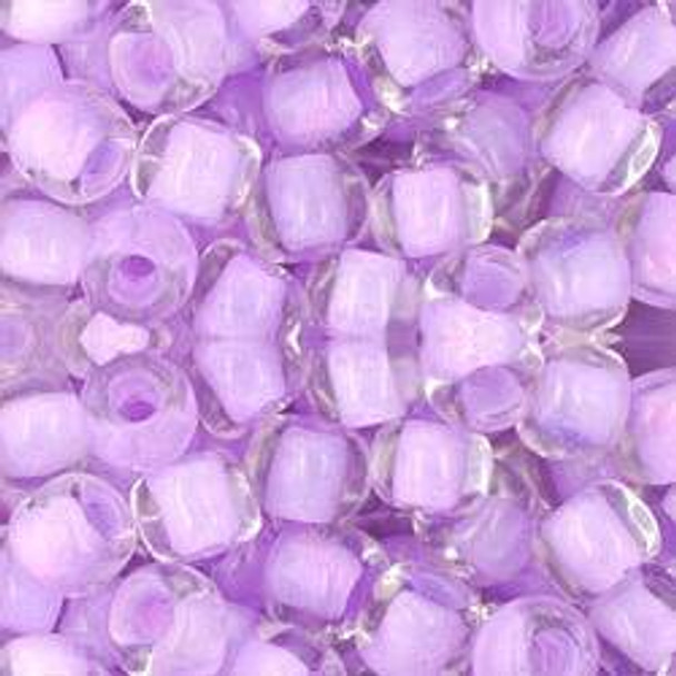 Toho ROUND 3/0 Seed Beads CRYSTAL LILAC LINED