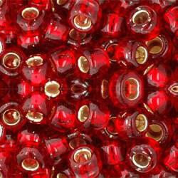 Toho ROUND 3/0 Seed Beads SILVER LINED RUBY
