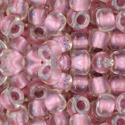 Toho ROUND 3/0 Seed Beads CRYSTAL ROSE GOLD LINED
