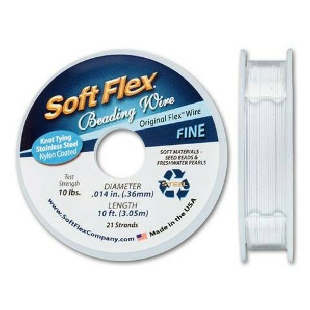 Soft Flex White Quartz FINE Beading Wire