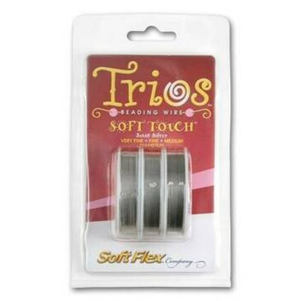 BEADING WIRE Soft Flex Soft Touch Trios SATIN SILVER