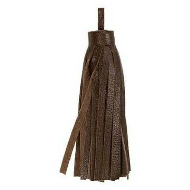 Leather Cord Large BROWNISH RED Nappa Leather Tassel